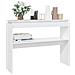 Lusso Casadino -  Tavolino Consolle Bianco 102x30x80 Cm In Legno Multistrato - Foto miniatura 2