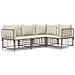 Set Divani da Giardino 4 pz con Cuscini Antracite in Polyrattan - Foto miniatura 1