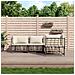 Set Divani da Giardino 4 pz con Cuscini Antracite in Polyrattan - Foto miniatura 2