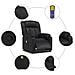 Poltrona Massaggiante Reclinabile Nera in Similpelle - Foto miniatura 7