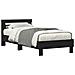 Struttura Letto con Luci LED Rovere Nero 90x190 cm Legno Ingegnerizzato - Foto miniatura 1