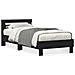 Struttura Letto con Luci LED Rovere Nero 90x190 cm Legno Ingegnerizzato - Foto miniatura 3