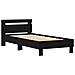 Struttura Letto con Luci LED Rovere Nero 90x190 cm Legno Ingegnerizzato - Foto miniatura 5