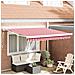 Tenda Retrattile Rosso e bianco 350 x 250 cm Tessuto, Metallo - Foto miniatura 2