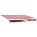 Tenda Retrattile Rosso e bianco 350 x 250 cm Tessuto, Metallo - Foto miniatura 4