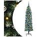 Albero di Natale Artificiale Sottile Verde e Bianco 180 cm - Foto miniatura 1