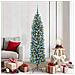 Albero di Natale Artificiale Sottile Verde e Bianco 180 cm - Foto miniatura 2
