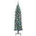 Albero di Natale Artificiale Sottile Verde e Bianco 180 cm - Foto miniatura 3