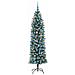 Albero di Natale Artificiale Sottile Verde e Bianco 180 cm - Foto miniatura 4