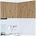Armadio pensile Riga Rovere Artigiano e Bianco 57 x 57 x 80 cm - Foto miniatura 2