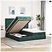 Struttura Letto Pouf con Materassi 160x200 cm Velluto - Foto miniatura 2