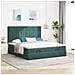 Struttura Letto Pouf con Materassi 160x200 cm Velluto - Foto miniatura 3