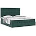 Struttura Letto Pouf con Materassi 160x200 cm Velluto - Foto miniatura 5