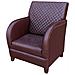 Poltrona In Similpelle Marrone 83x90x87h - Foto miniatura 1