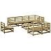 Set Divani da Giardino 9 pz in Legno Impregnato di Pino - Foto miniatura 1