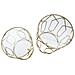 Set Di Tavolini Vkh561-oro-metallo-42x42x53 Cm - Foto miniatura 3
