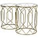 Set Di Tavolini Vkh561-oro-metallo-42x42x53 Cm - Foto miniatura 7