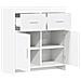 Credenza Bianco 75 x 36 x 80 cm Legno ingegnerizzato - Foto miniatura 3