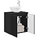 Mobile Lavabo da Parete Nero 49,5 x 35 x 63 cm - Foto miniatura 2