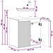 Mobile Lavabo da Parete Nero 49,5 x 35 x 63 cm - Foto miniatura 8