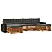 Set divani con cuscino 6 pcs Legno di Acacia Massello - Foto miniatura 1