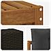 Set divani con cuscino 6 pcs Legno di Acacia Massello - Foto miniatura 5