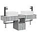 Set di Armadi da Bagno 3 pz Sonoma grigio 53 x 35 x 39 cm - Foto miniatura 1