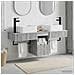 Set di Armadi da Bagno 3 pz Sonoma grigio 53 x 35 x 39 cm - Foto miniatura 5