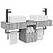 Set di Armadi da Bagno 3 pz Sonoma grigio 53 x 35 x 39 cm - Foto miniatura 7