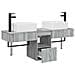 Set di Armadi da Bagno 3 pz Sonoma grigio 53 x 35 x 39 cm - Foto miniatura 8