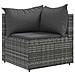 Set Divani da Giardino 6 pz con Cuscini in Polyrattan Grigio - Foto miniatura 5