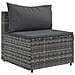 Set Divani da Giardino 6 pz con Cuscini in Polyrattan Grigio - Foto miniatura 6