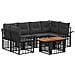 Set Divano da Giardino 7 pz Nero e Grigio scuro polyrattan - Foto miniatura 1