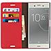Custodia Per Sony Xperia Xz1 - Serie First Class In Pelle Rossa - Foto miniatura 3