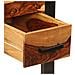 Tavolino da Caffè 100x50x35cm Legno Massello di Mango e Acciaio - Foto miniatura 5