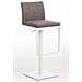 Sgabello Bar Panama in Tessuto I Sgabello Alto Girevole E Regolabile 58-82 CM Grigio Base Metallo Opaco Bianco - Foto miniatura 1