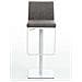 Sgabello Bar Panama in Tessuto I Sgabello Alto Girevole E Regolabile 58-82 CM Grigio Base Metallo Opaco Bianco - Foto miniatura 2