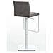 Sgabello Bar Panama in Tessuto I Sgabello Alto Girevole E Regolabile 58-82 CM Grigio Base Metallo Opaco Bianco - Foto miniatura 3