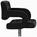 Sgabello Design Dublin In Tessuto - Sgabello Bar Girevole E Regolabile In Altezza 65-85 CM - Sgabello Alto Con Schienale E Braccioli Nero - Foto miniatura 5