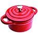 725910r - Mini Cocotte Rotonda, In Ghisa Smaltata, 10 Cm, Colore: Rosso - Foto miniatura 1