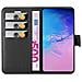 Custodia Compatibile Con Samsung Galaxy S20 Ultra In Nero Carbone - Coperchio Protettiva Con Chiusura Magnetica, Funzione Stand E Tasca Per Le Carte - Foto miniatura 4