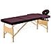Lettino Da Massaggio A 3 Sezioni In Legno Viola Vino - Foto miniatura 1