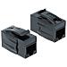 Modulo Keystone Jack Rj45> Jack Rj45 Cat. 6a Utp Nero - Foto miniatura 2