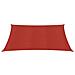 Vela Parasole 160 g / m² Rossa 3x3 m in HDPE - Foto miniatura 3