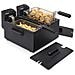 Friggitrice a Doppio Cestello Estraibile 2x3 litri Potenza 2x1800 Watt Colore Nero - Foto miniatura 2