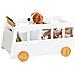 Portagiochi e Libreria per Bambini a 2 Scomparti, Bianco - Kmb41-w - Foto miniatura 1