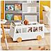 Portagiochi e Libreria per Bambini a 2 Scomparti, Bianco - Kmb41-w - Foto miniatura 5
