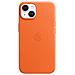 Custodia Iphone 14 In Pelle - Arancione - Foto miniatura 2