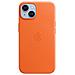 Custodia Iphone 14 In Pelle - Arancione - Foto miniatura 1