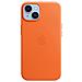 Custodia Iphone 14 In Pelle - Arancione - Foto miniatura 4